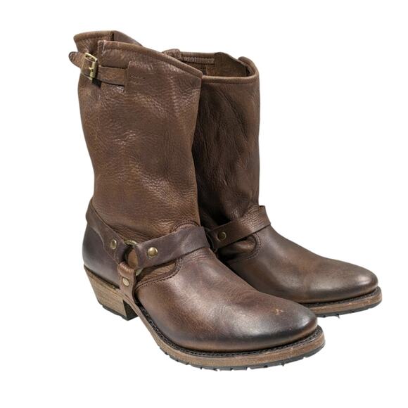 Vintage Shoe Company Eliza Slouch Harness Boots EUC $328 Size 8.5M   S3187 - Picture 5 of 12